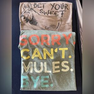2 mule tshirts